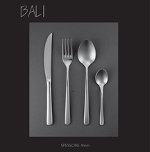 Load image into Gallery viewer, MSP Steel Design, linea Bali, servizio di posate in Acciaio Inox (set da 73 pezzi) confezione inclusa