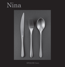 Load image into Gallery viewer, MSP Steel Design, linea Nina, servizio di posate in Acciaio Inox (set completo da 75 pezzi) confezione inclusa