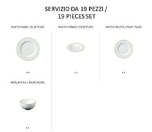 Carica l'immagine nel visualizzatore di Gallery, Filo Oro - linea Athena - servizi completi - Porcellana - Royal Porcelain