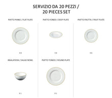 Carica l'immagine nel visualizzatore di Gallery, Filo Oro - linea Athena - servizi completi - Porcellana - Royal Porcelain