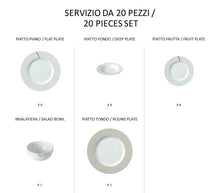 Carica l'immagine nel visualizzatore di Gallery, Mirage Mirror - linea Athena - servizi completi - Porcellana - Royal Porcelain -