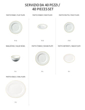 Carica l'immagine nel visualizzatore di Gallery, Filo Oro - linea Athena - servizi completi - Porcellana - Royal Porcelain