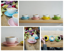 Load image into Gallery viewer, Cappuccino Cups 17cl - Luna - Iris Dots (set of 6 pieces)
