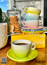 Load image into Gallery viewer, Cappuccino Cups 17cl - Luna - Iris Dots (set of 6 pieces)
