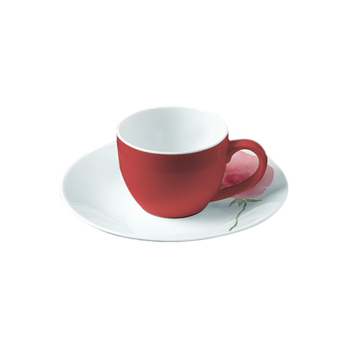  Soft Rose - linea Coupe - tazza caffè con piatto (set da 6 pezzi) - Porcellana - Royal Porcelain