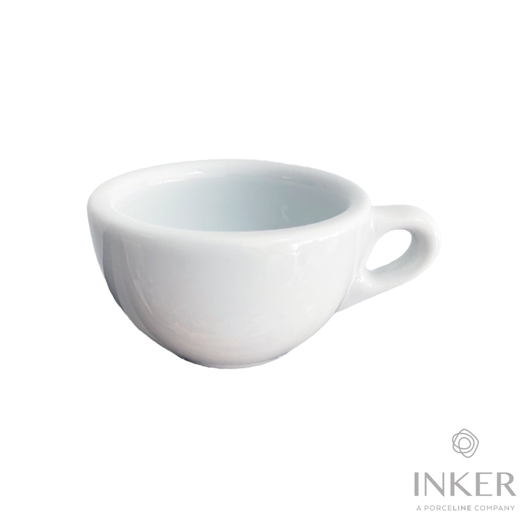 INKER - Tazzine da Caffè Espresso (Doppio Spessore) 6.5cl - linea Ischia - Porcellana (set da 6 pezzi)