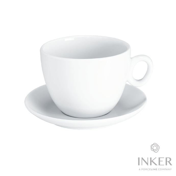 INKER - Tazze da Colazione 35cl - linea Luna - Porcellana (set da 6 pezzi)