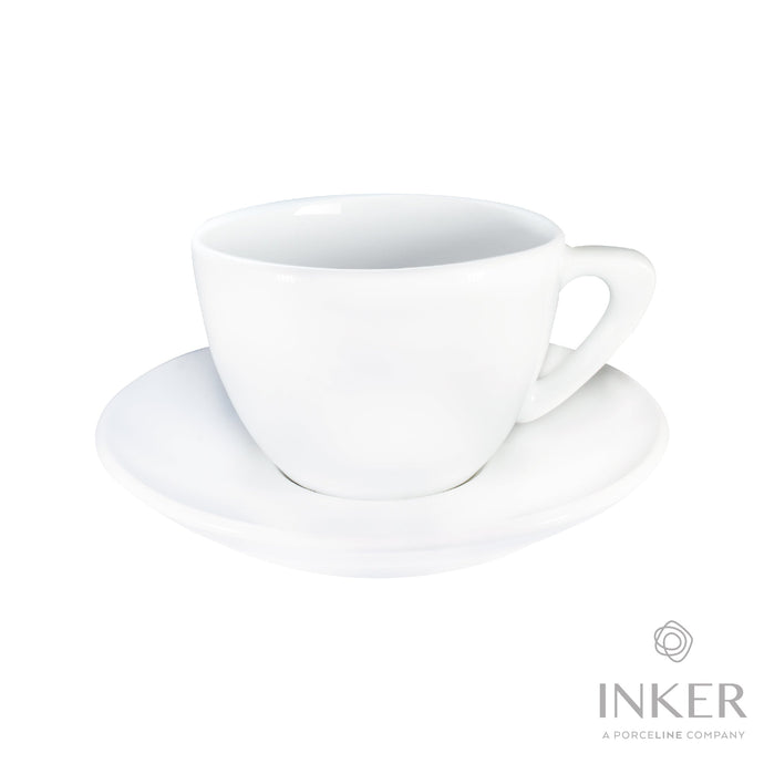 INKER - Tazze da Cappuccino 17cl - linea Lina - Porcellana (set da 6 pezzi)