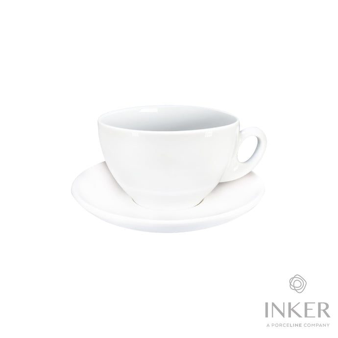 INKER - Tazze da Cappuccino 20cl - linea Ella - Porcellana (set da 6 pezzi)