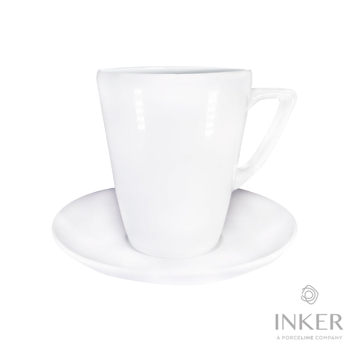 INKER - Tazze da Colazione 38cl - linea Ena - Porcellana (set da 6 pezzi)