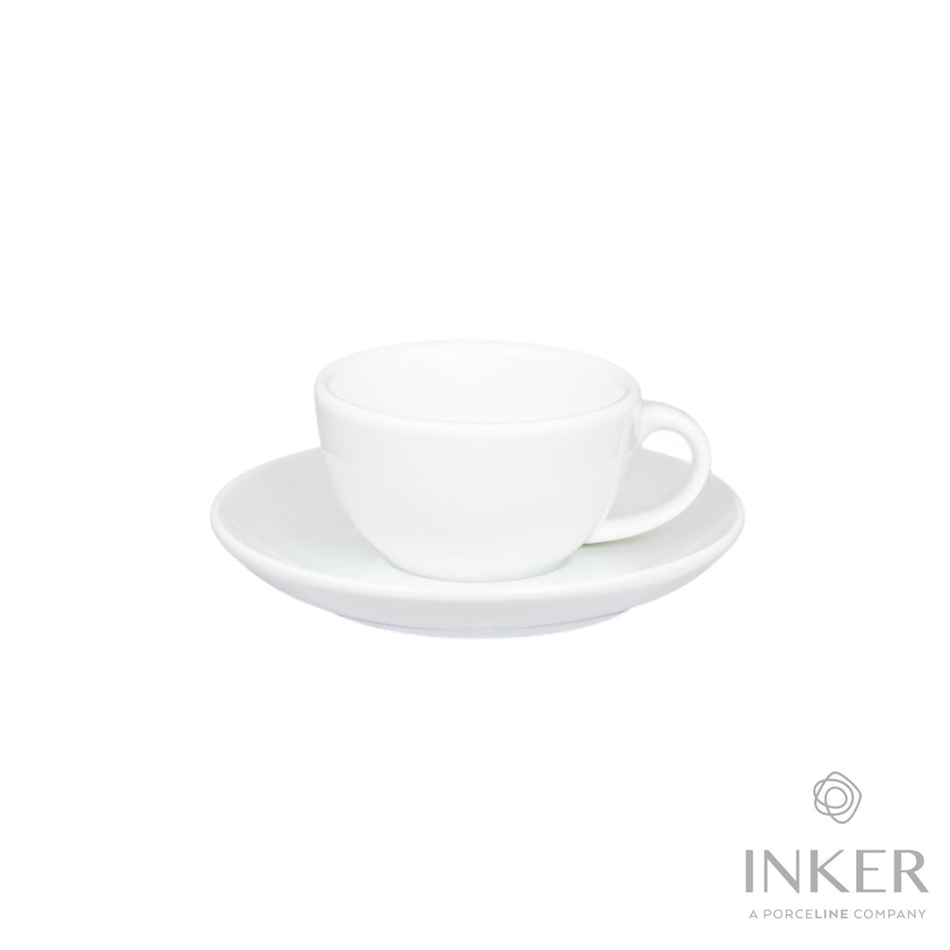 INKER - Tazzine da Caffè Espresso 7cl - linea LatteArt - Porcellana (set da 6 pezzi)