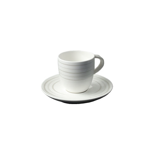  Cosmo - linea Gong - tazza caffè con piatto (set da 6 pezzi) - Porcellana - Royal Porcelain