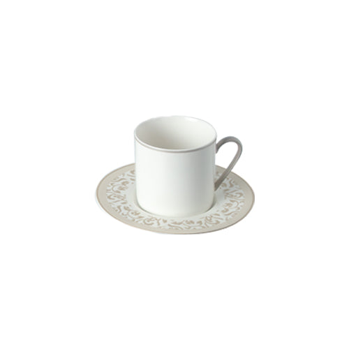  Leilani - linea Athena - tazza the con piatto (set da 6 pezzi) - Porcellana - Royal Porcelain