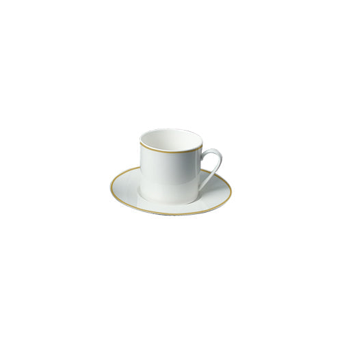  Filo Oro - linea Athena - tazza the con piatto (set da 6 pezzi) - Porcellana - Royal Porcelain