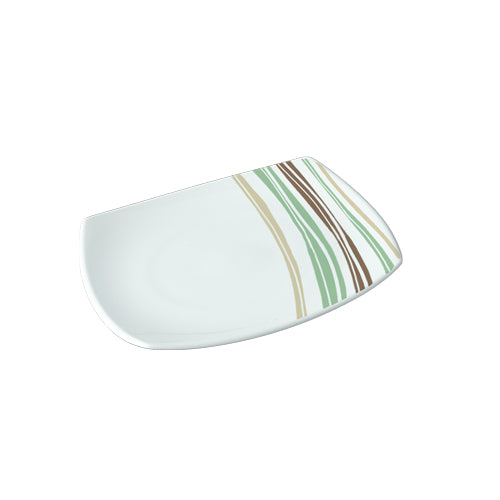  Bella Stripe - linea Square - piatto frutta cm.21 (set da 6 pezzi) - Porcellana - Royal Porcelain