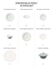 Load image into Gallery viewer,  Filo Oro - linea Athena - tazza caffè con piatto (set da 6 pezzi) - Porcellana - Royal Porcelain
